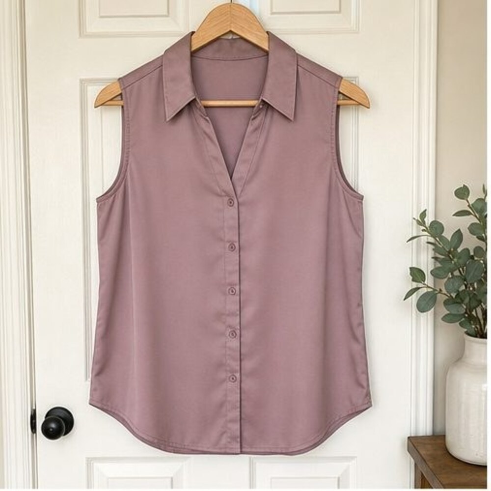 Mauve Pleated Blouse